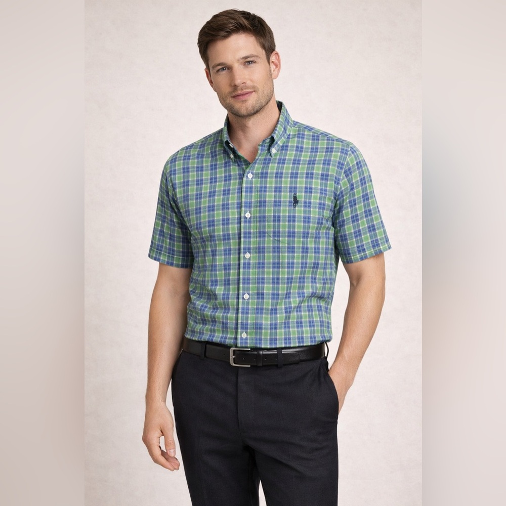 👕 Polo Ralph Lauren Blake Plaid Short Sleeve Button Down Shirt 👕